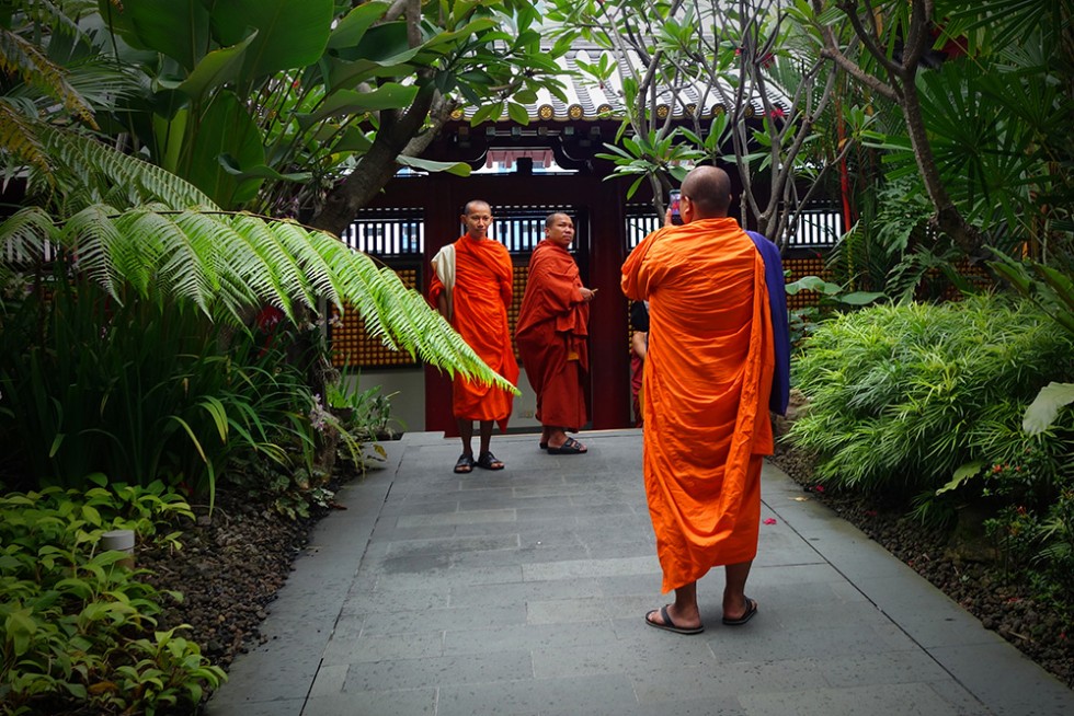 Thai Monks on vacation in Singapore