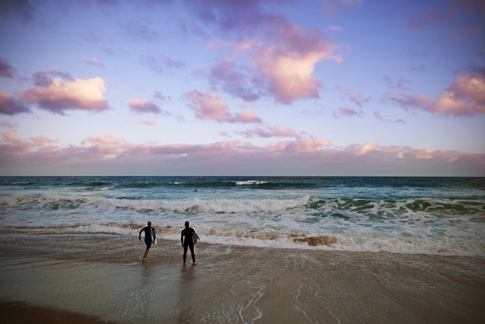 Surfers at Bells Beach