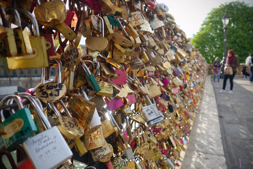 Paris love locks